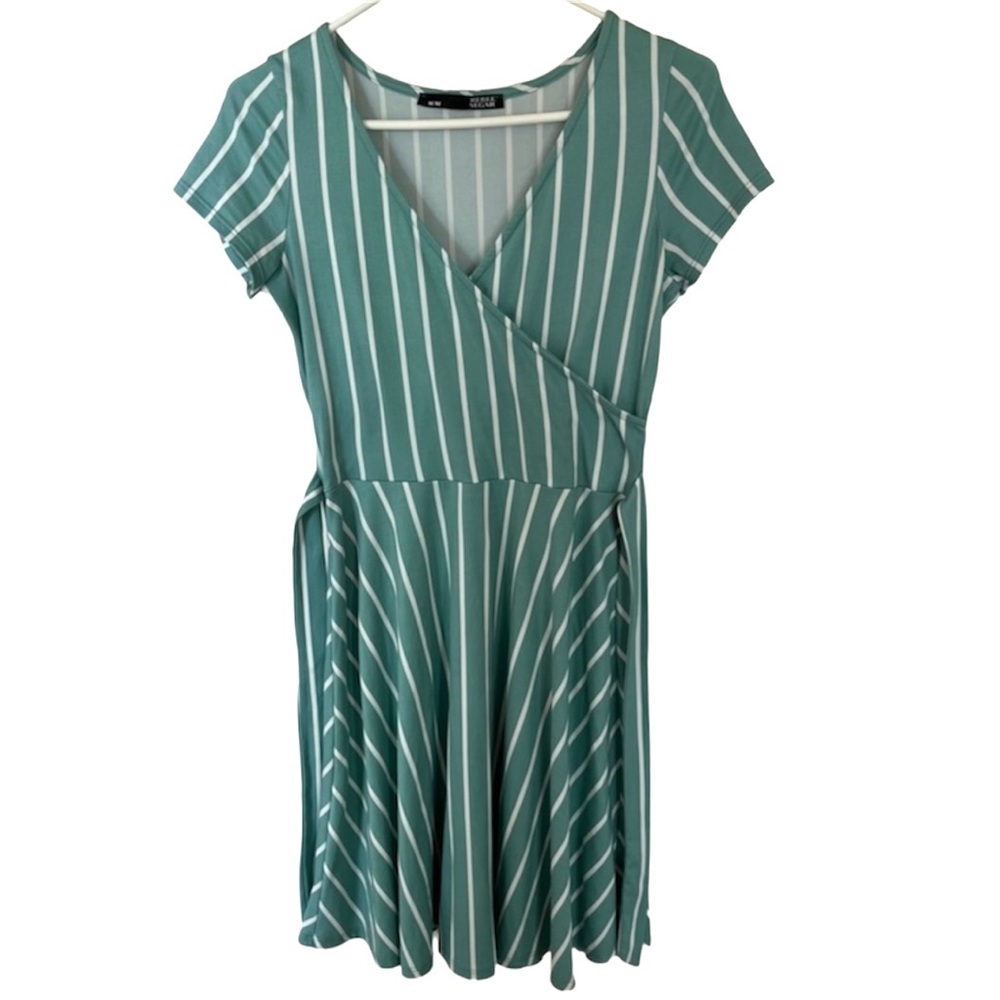 Teal Striped Dress
